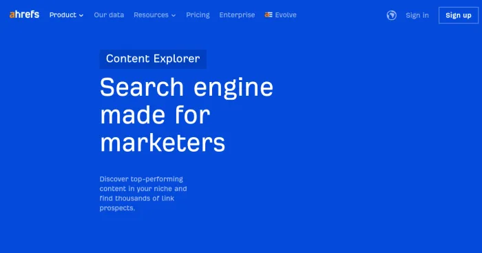 Ahrefs Content Explorer