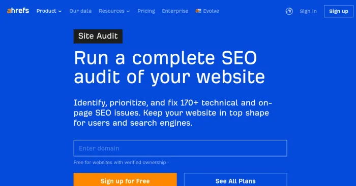 Ahrefs Site Audit
