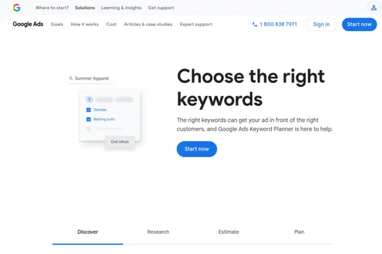 Google Ads Keyword Planner