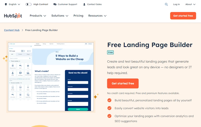 HubSpot Landing Pages