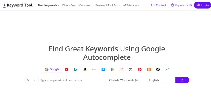 Keyword Tool