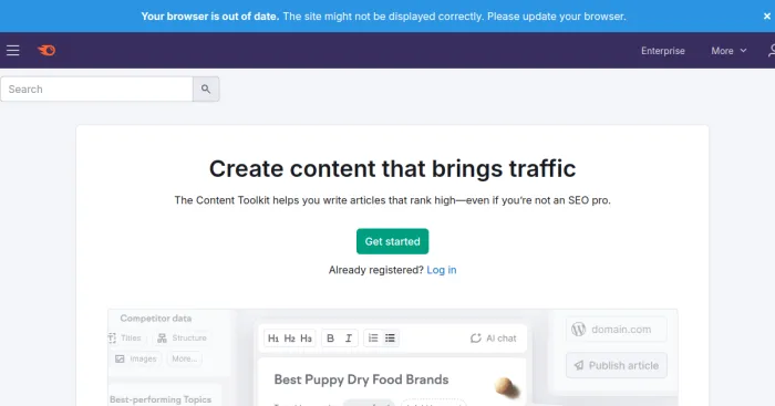 SEMrush Content Marketing Toolkit