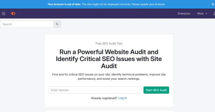 SEMrush Site Audit