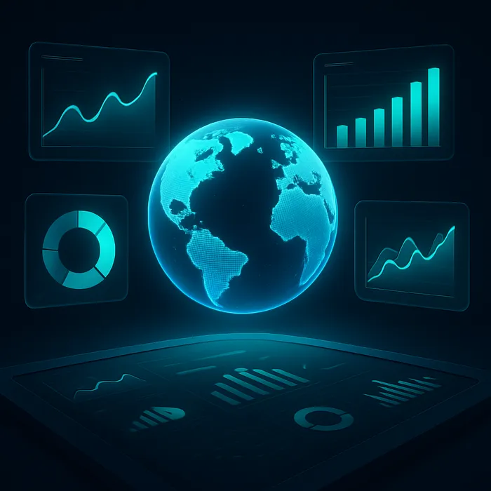 Performance dashboard with SEO reporting charts