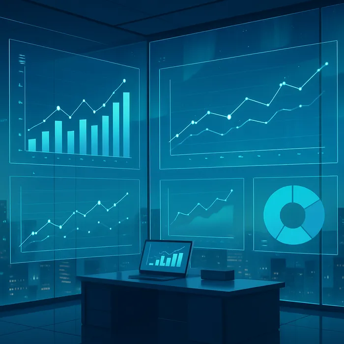Dashboard showing SEO performance metrics