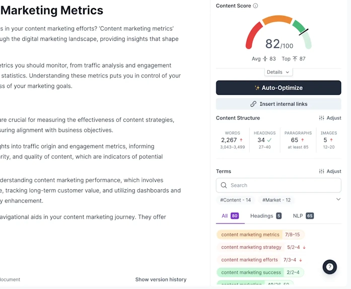Optimizing existing SaaS content
