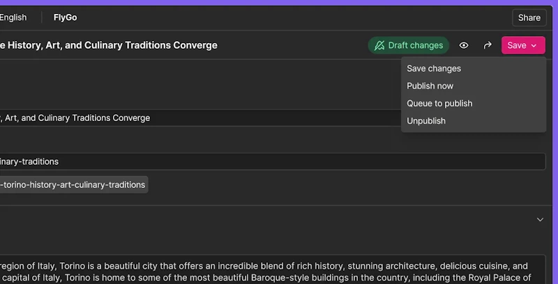 Publishing Content and CMS Management