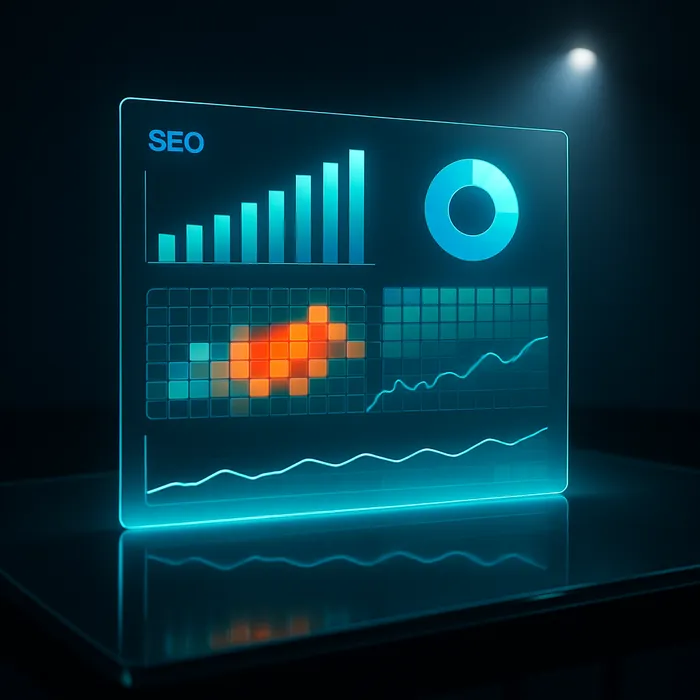 Monthly SEO performance dashboard