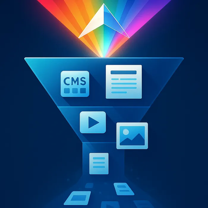 Marketing manager approving published SEO blog post on CMS