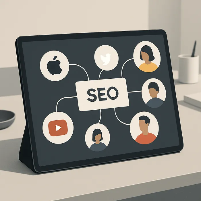 SEO strategy planning with charts and analysis