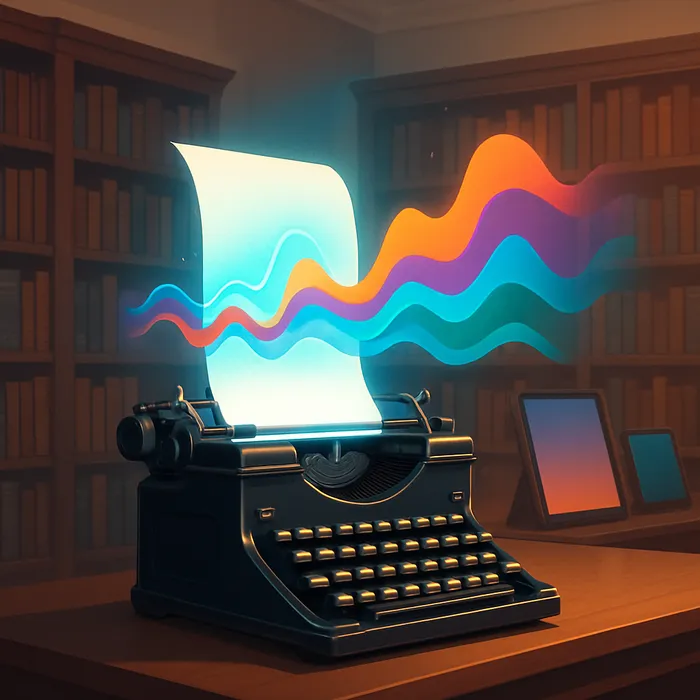 Writing blog content on laptop