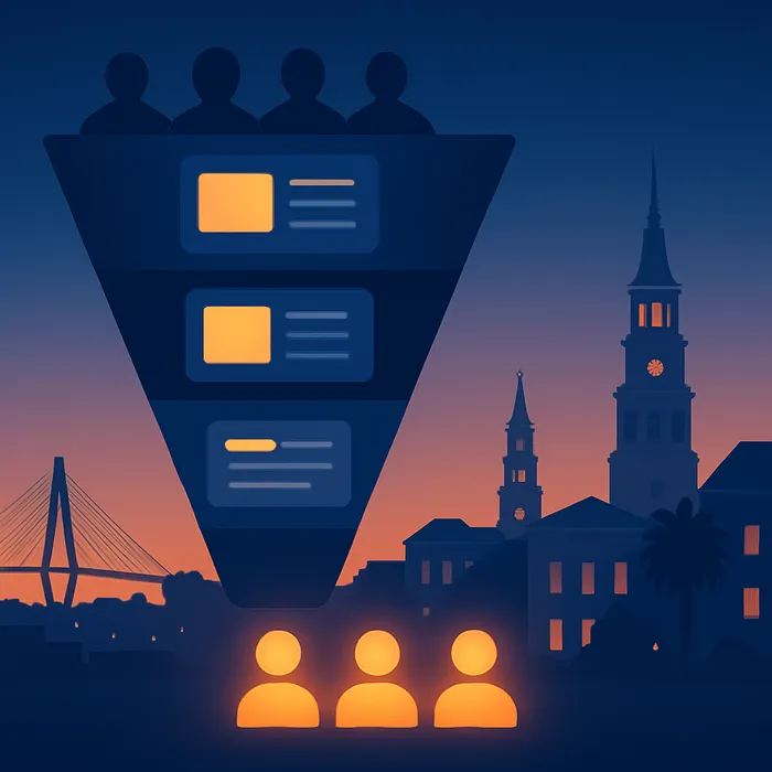 Conversion focused content with CTA buttons on website landing page