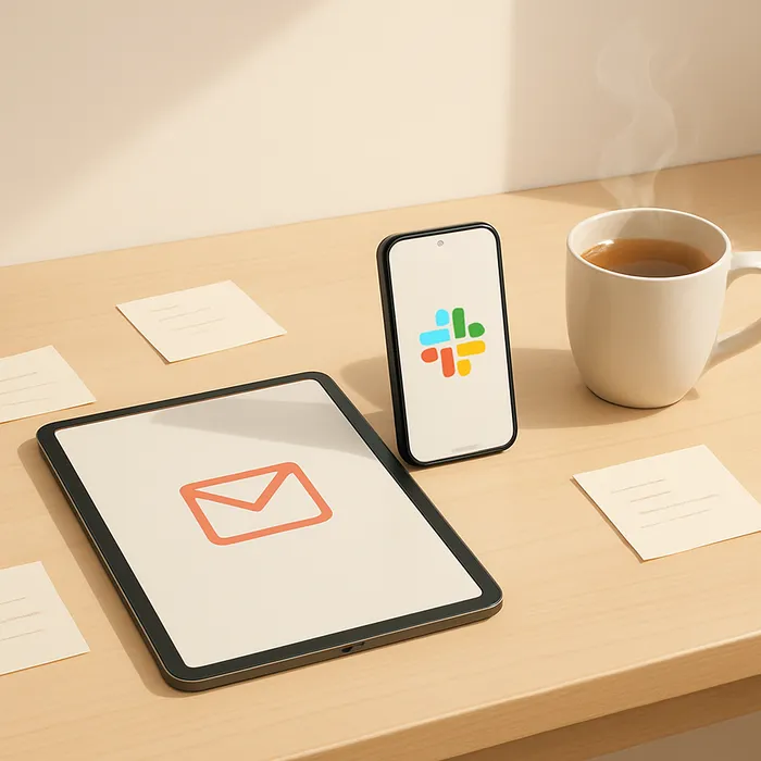 Slack communication between marketing team and SEO agency