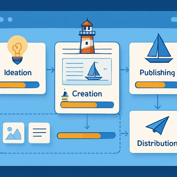 Content publishing example on client CMS