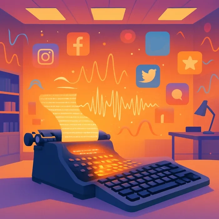 SEO content writer creating articles on laptop