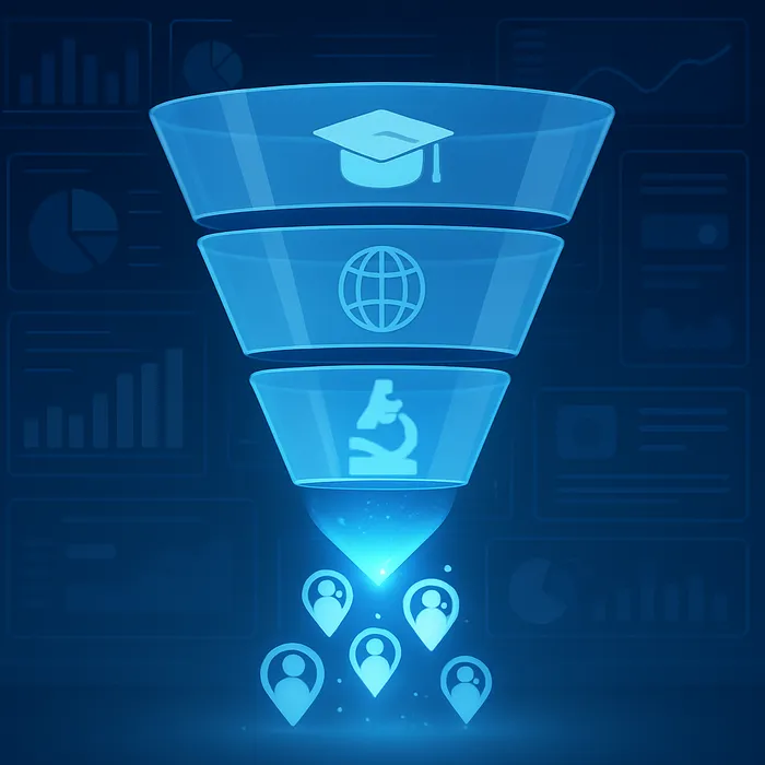Analytics dashboard showing SEO conversion metrics