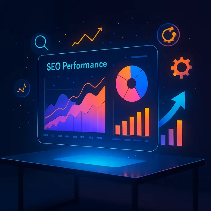 Performance dashboard with graphs and metrics