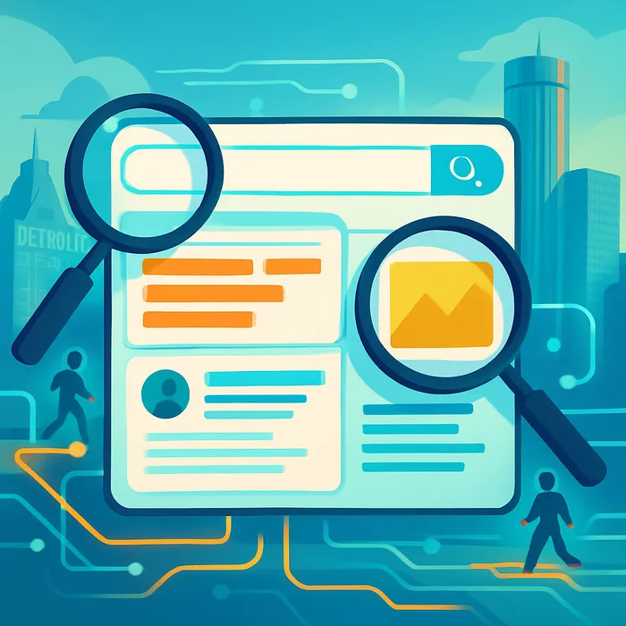 On page SEO metrics dashboard on laptop