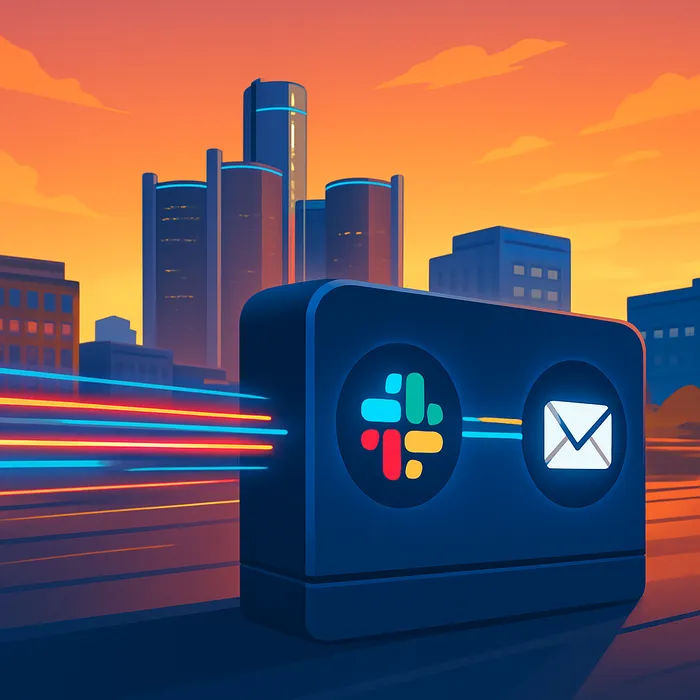 Slack chat support on mobile screen