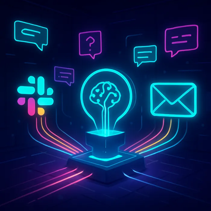 Slack support screens showing quick responses