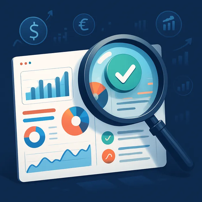Content audit report with graphs and tables