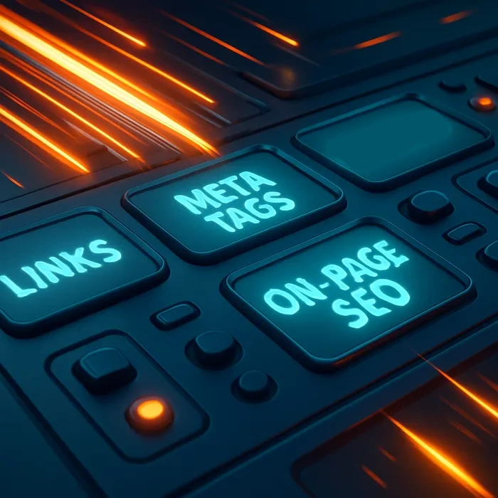 On-page SEO optimization with keywords and meta tags