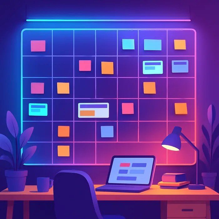 Content calendar on laptop screen