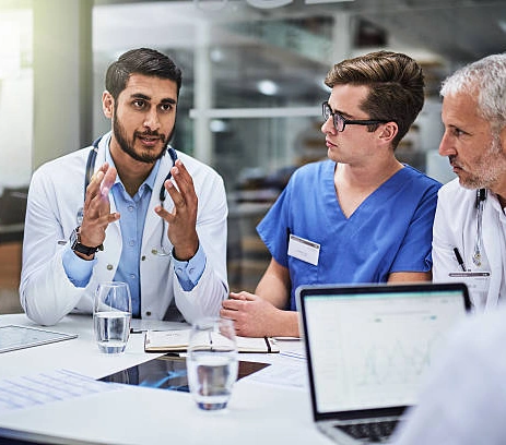 Healthcare marketing team analyzing search data