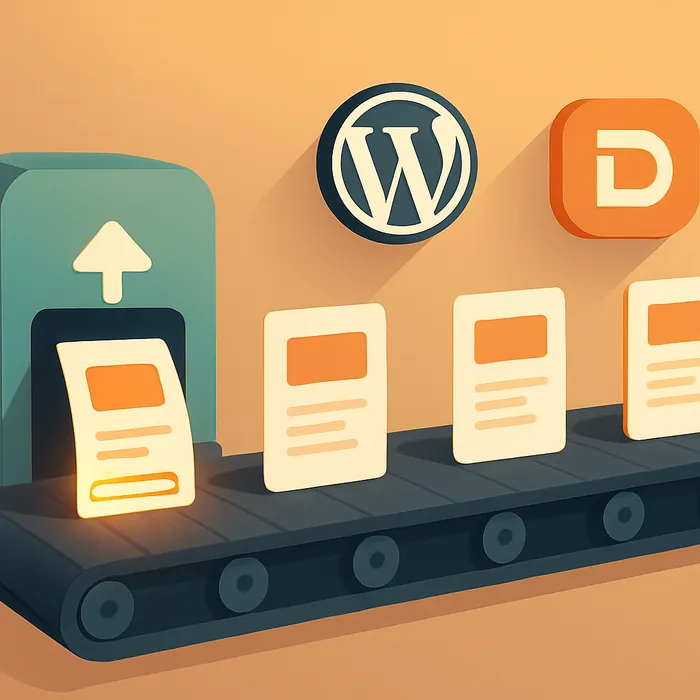 Professional content publishing on CMS dashboard showing scheduled blog articles going live