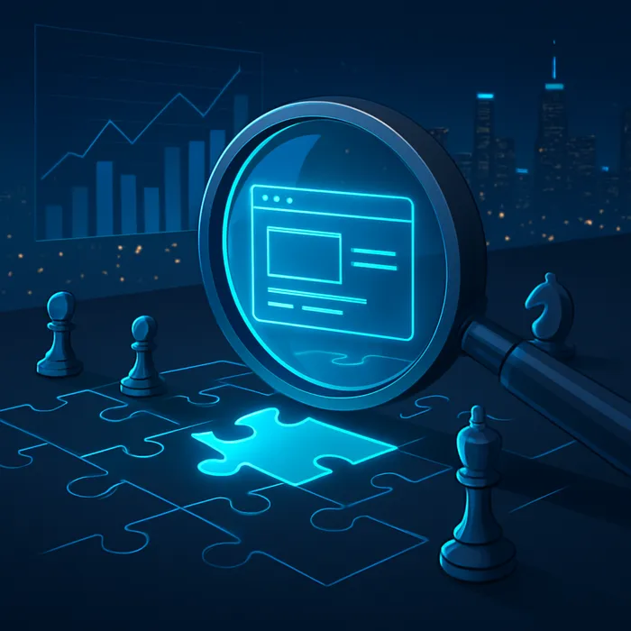 Competitor and content gap analysis illustration