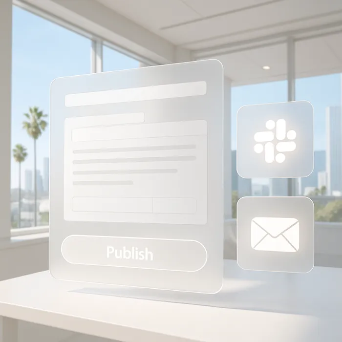 Content publishing and workflow with Slack support