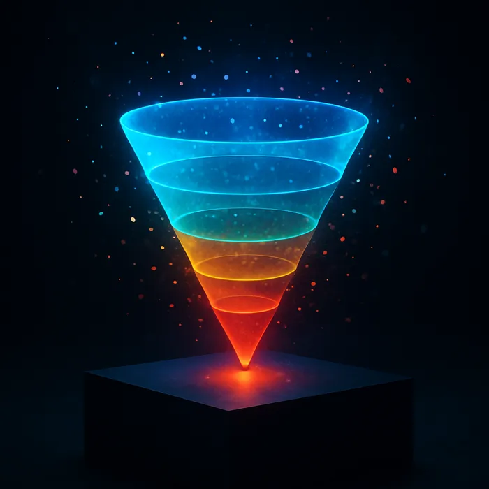A full content funnel diagram