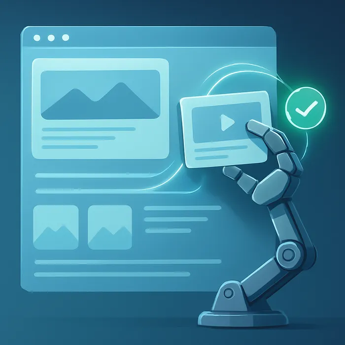 Content publishing via CMS screenshot