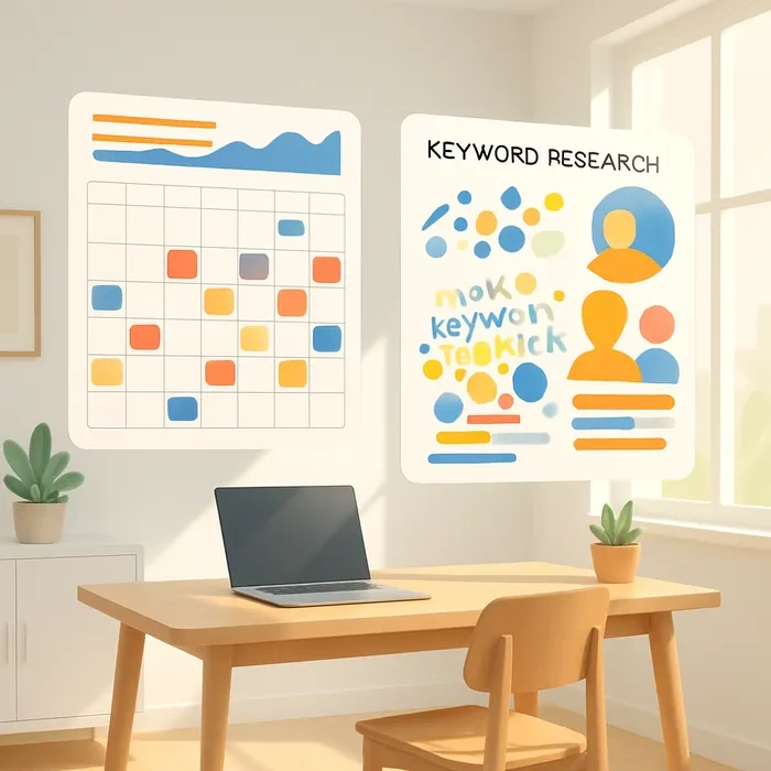Keyword research and content calendar planning