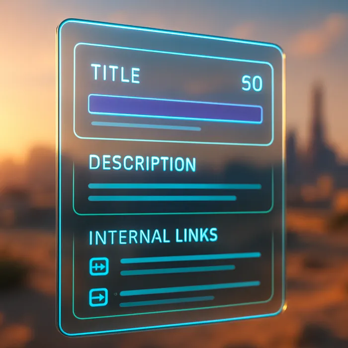 Optimized SEO webpage with meta titles and internal links