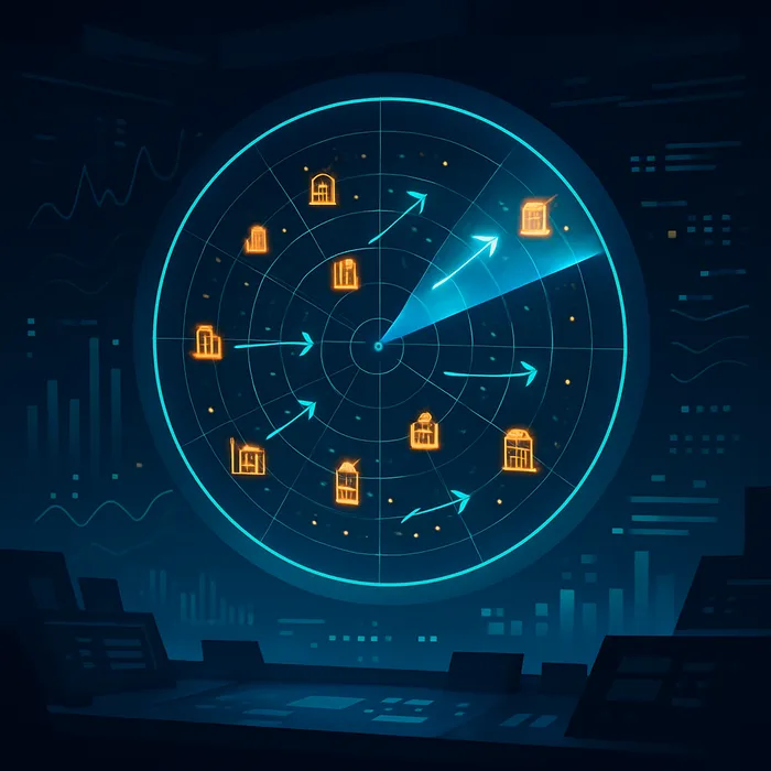 Competitor analysis on a laptop screen