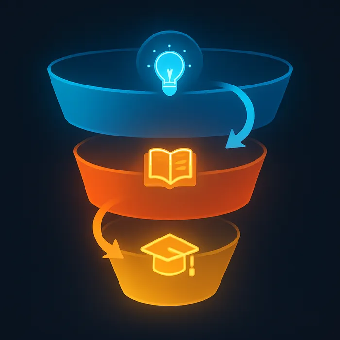 Conversion Focused SEO Content Funnel Diagram