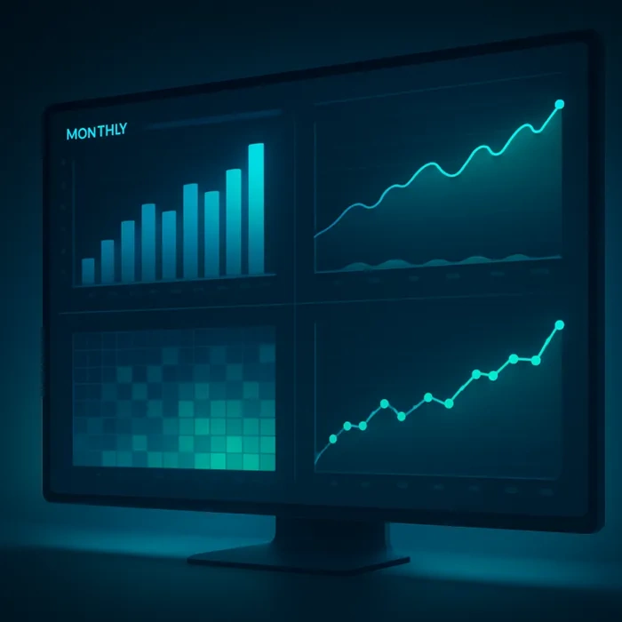 Monthly SEO Performance Report Chart