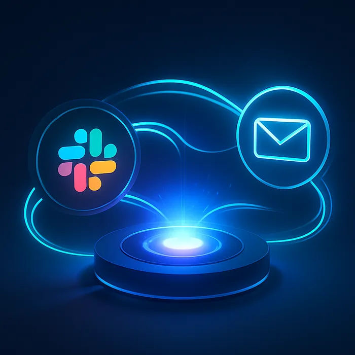 Slack chat screen showing AtOnce's client support