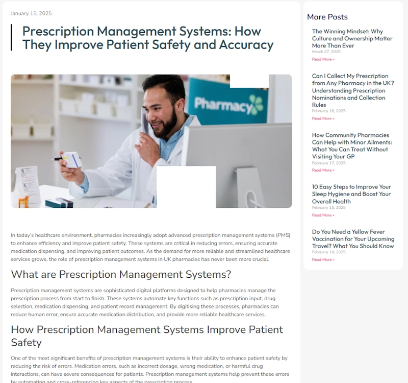 Optimized pharma blog post example
