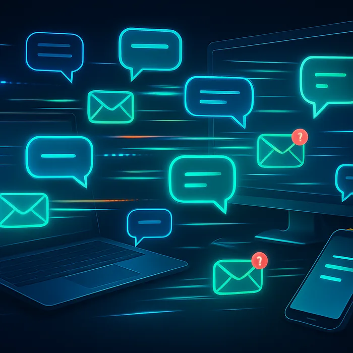 Marketing team communicating with SEO experts through Slack support