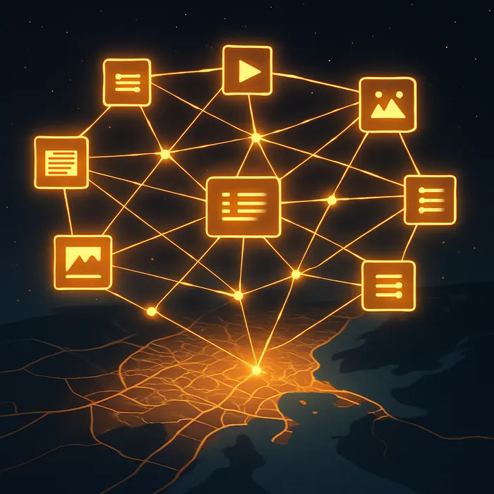 Internal linking strategy map for SEO content