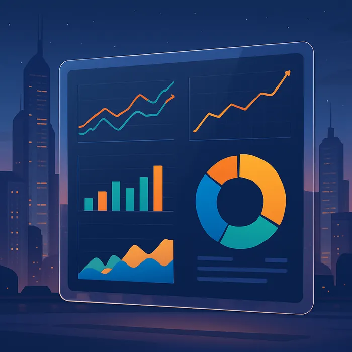 Monthly report showing SEO performance graphs and stats