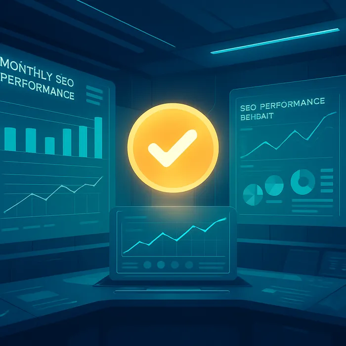Team analyzing content performance reports