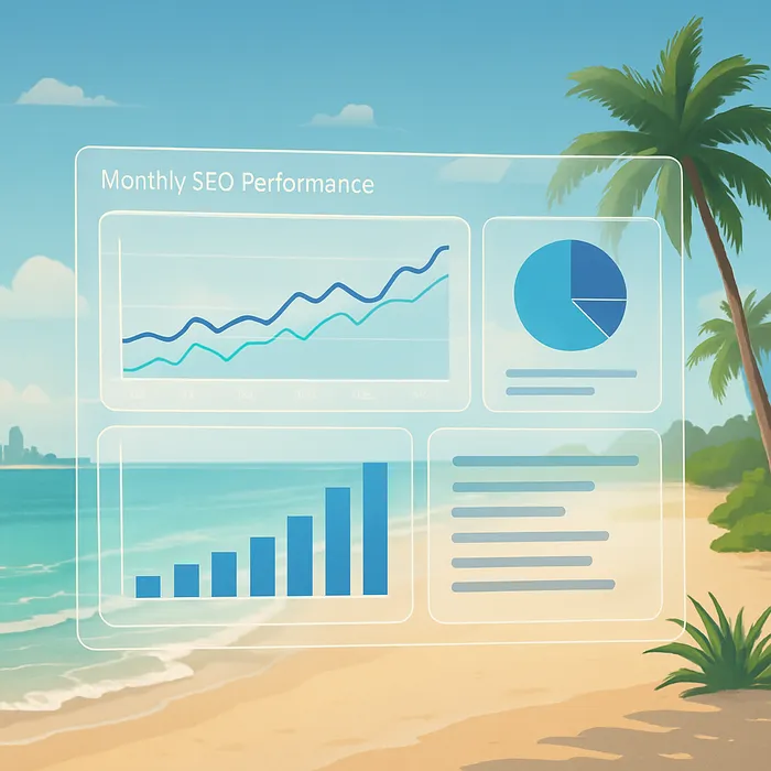 Monthly SEO reporting and performance analytics dashboard