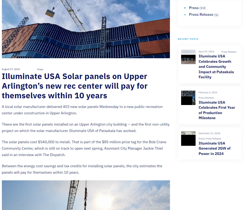 SEO Content Writing for Solar Panel Manufacturers