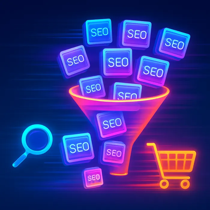 Conversion Focused SEO Content Funnel Diagram