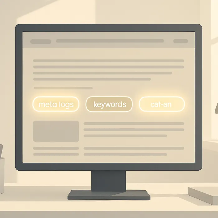 Screens showing on-page SEO optimization process