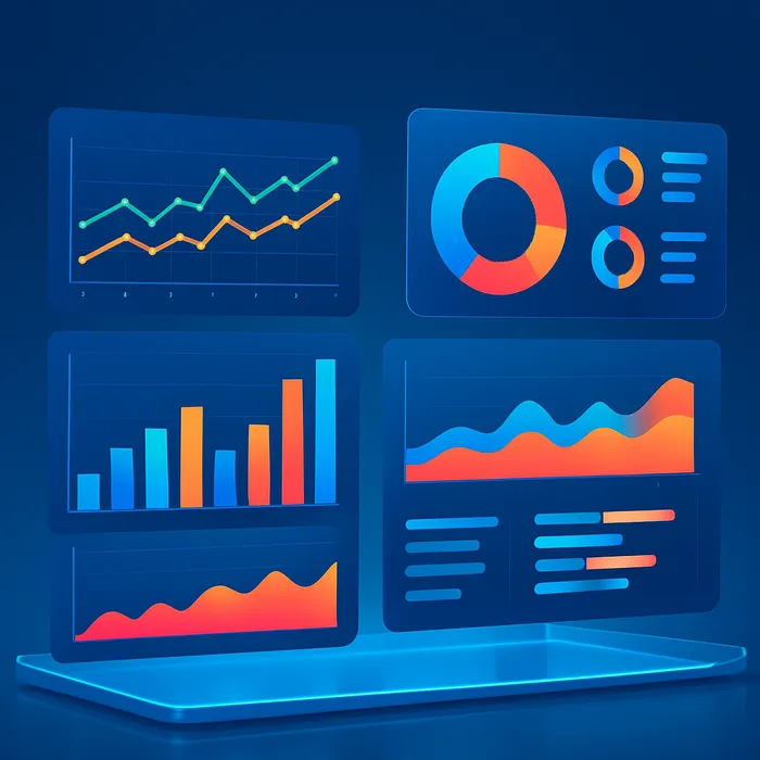 Monthly SEO performance dashboard showing growth