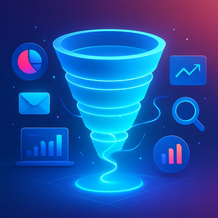 Comprehensive SEO content funnel illustration